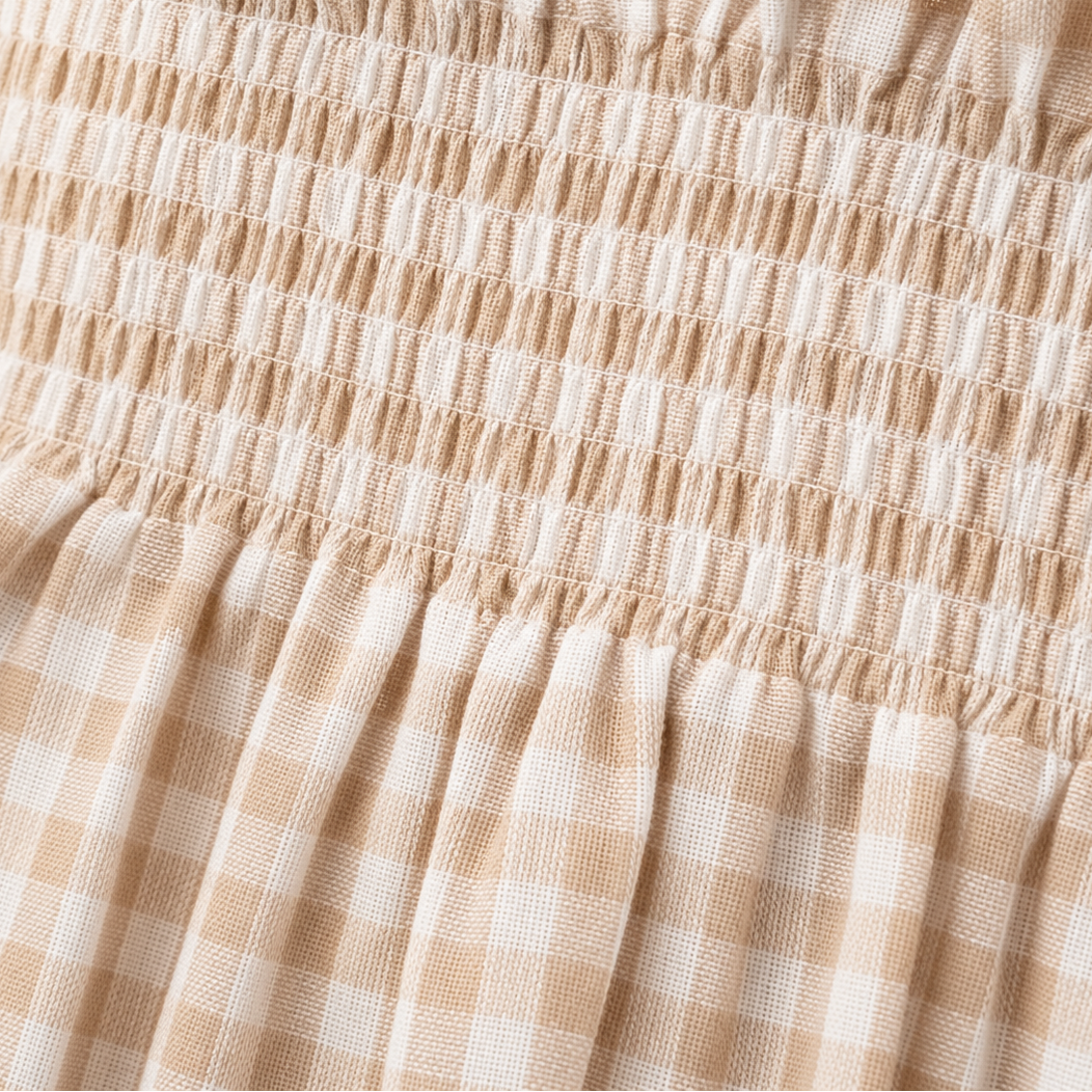 Elara Gingham Maxi Dress - Women's Smocked Plaid Dress