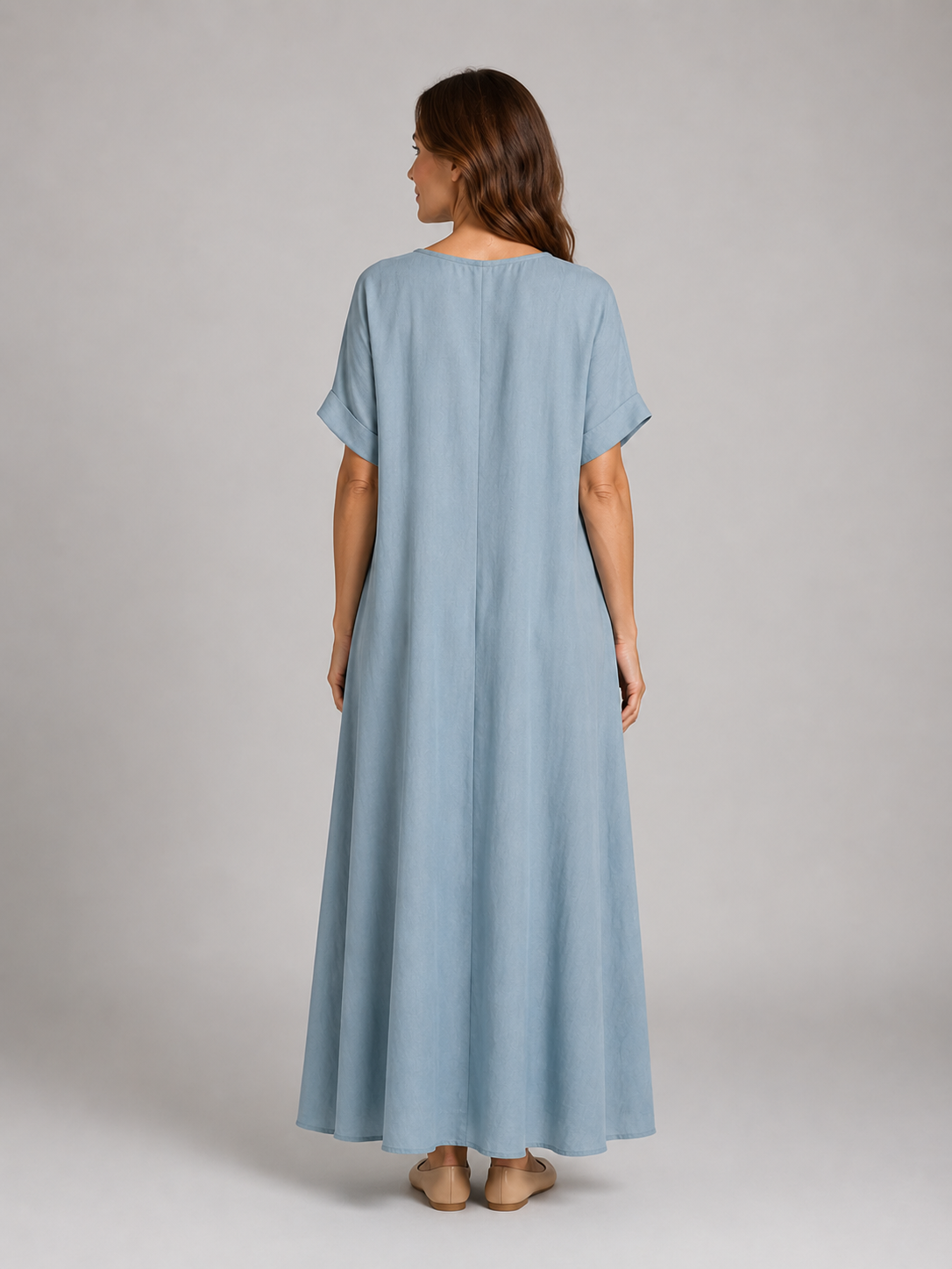 Relaxed Pocket Maxi Dress - Women's Flowy Long Dress