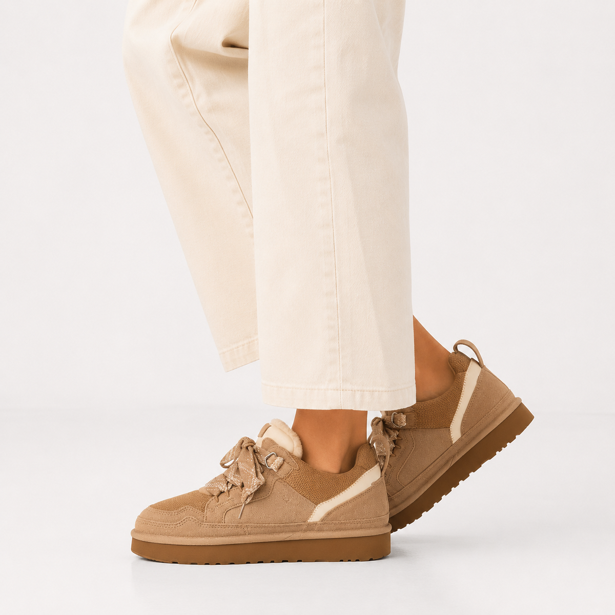 Suede Platform Trainers - Women's Lined Winter Trainers