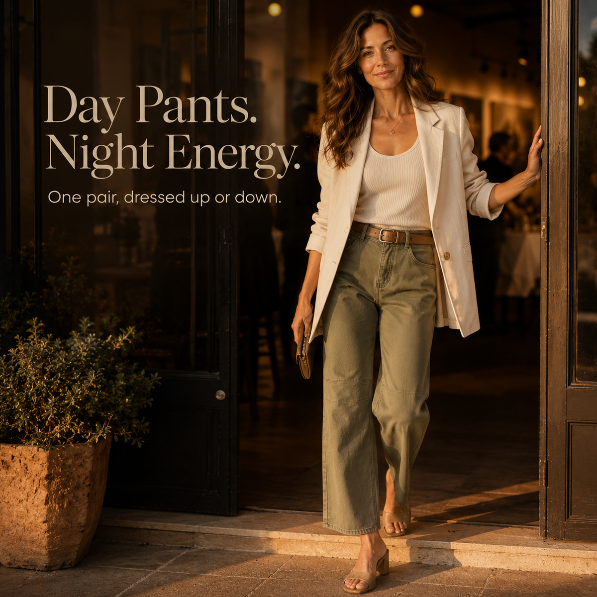Cropelle Cropped Straight Pants - Women's Barrel Trousers