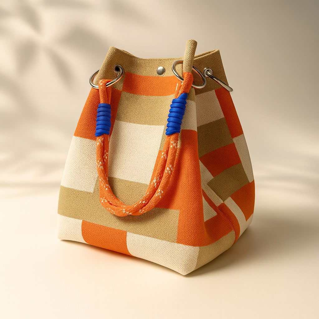 Victoria Bucket Bag - Woven Rope Handle Women's Handbag