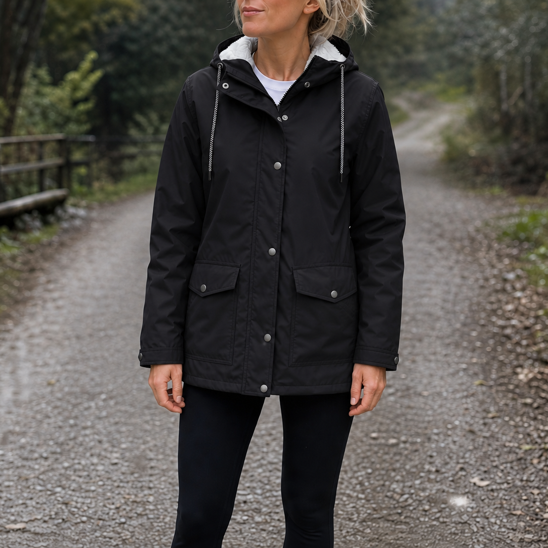 Cozynara Fleece-Lined Jacket - Windproof Women's Coat