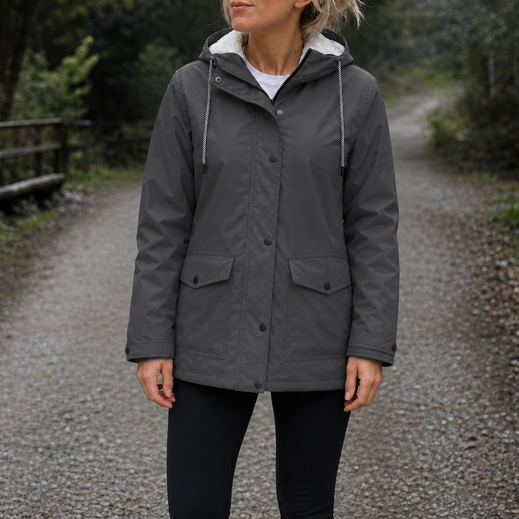Cozynara Fleece-Lined Jacket - Windproof Women's Coat