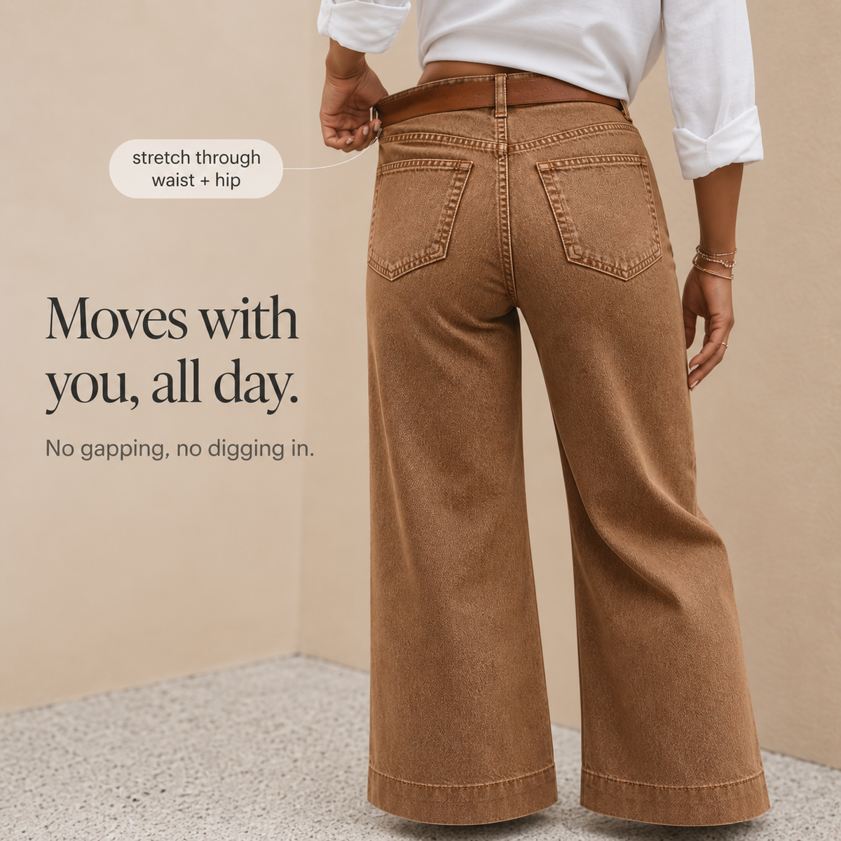 Longline Wide Leg Jeans - Women's High Rise Vintage Jeans