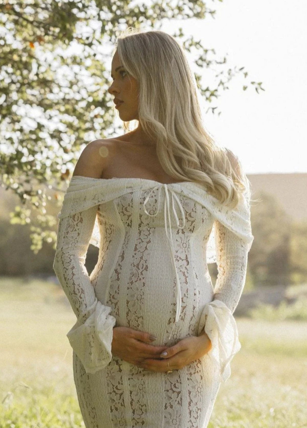 Arielle Lace White Maxi Dress - Women's Occasion Dress