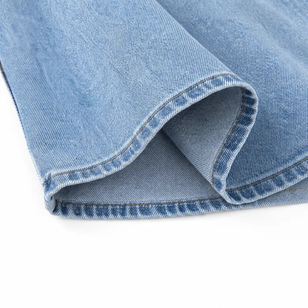 Romella Denim Maxi Skirt - Women's Tiered A-Line Skirt