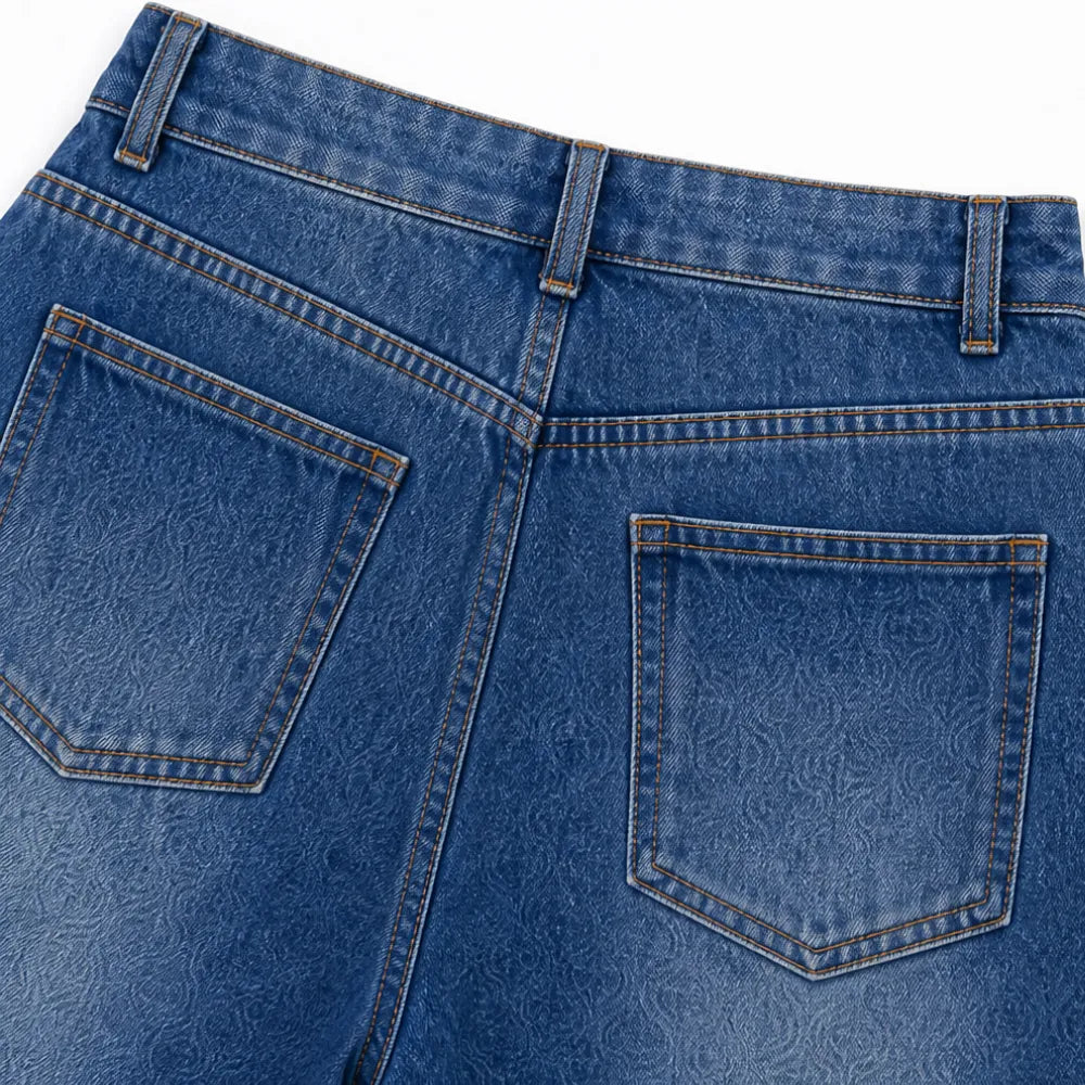 Velmora Wide Leg Jeans - Grommet Side Women's Jeans