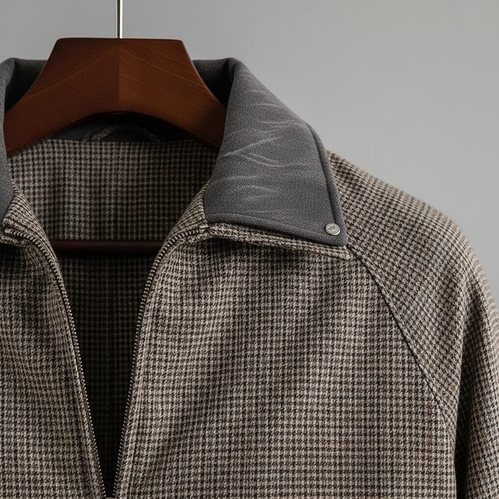 Callahan Sport Jacket - Men's Micro Check Zip Jacket