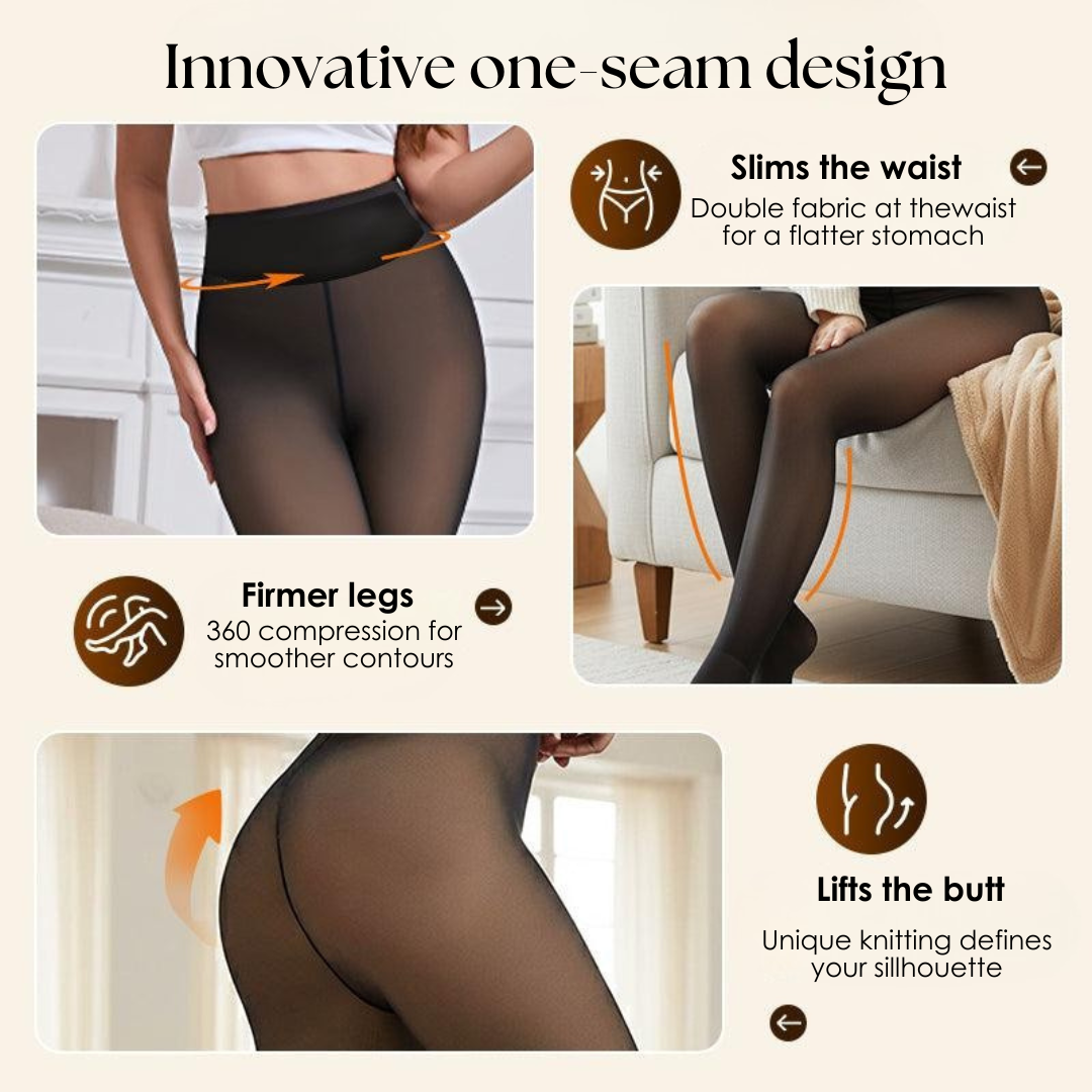 Thermelle Fleece Lined Leggings - Women's High Rise