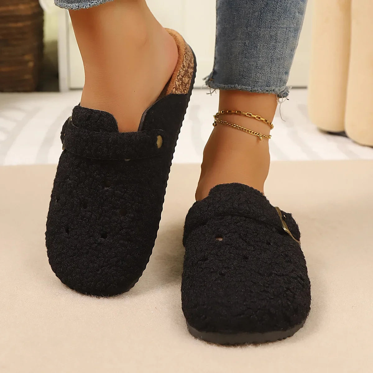 Solace Fleece Clogs - Men's Cork Sole Fleece Clogs