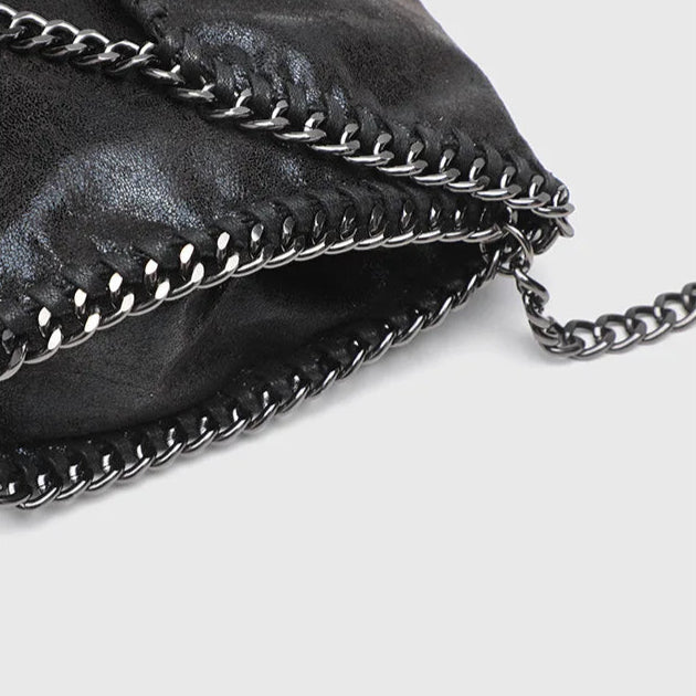 Jett Leather Shoulder Bag - Men's Gothic Chain Bag