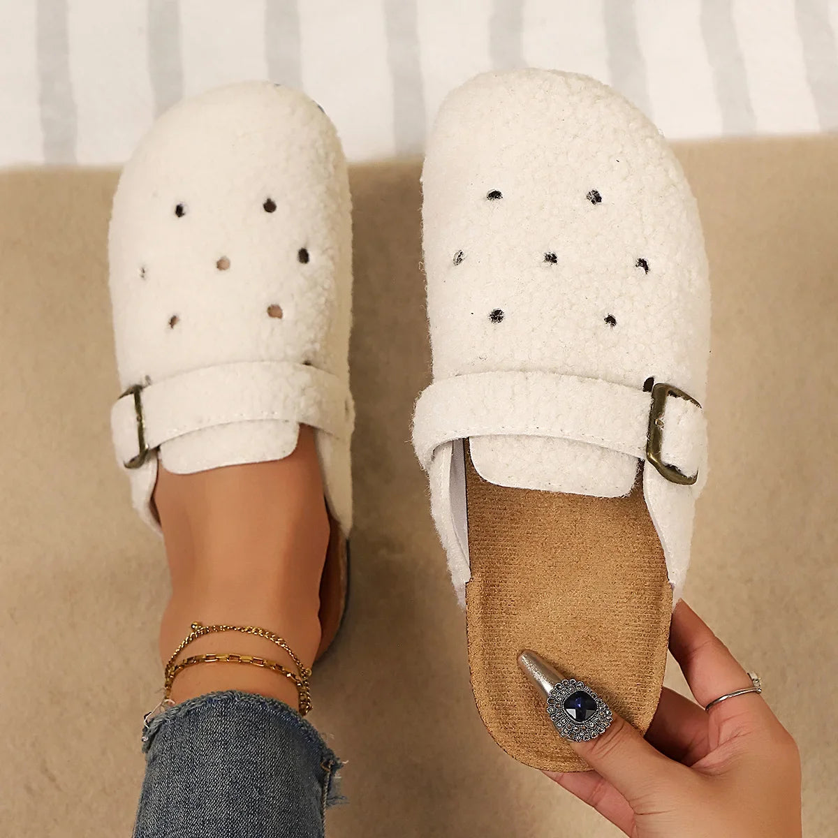 Solace Fleece Clogs - Men's Cork Sole Fleece Clogs
