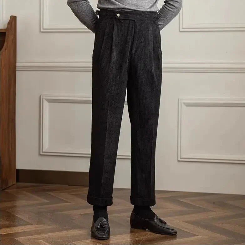 Stratton Corduroy Trousers - Pleated Men's Cords