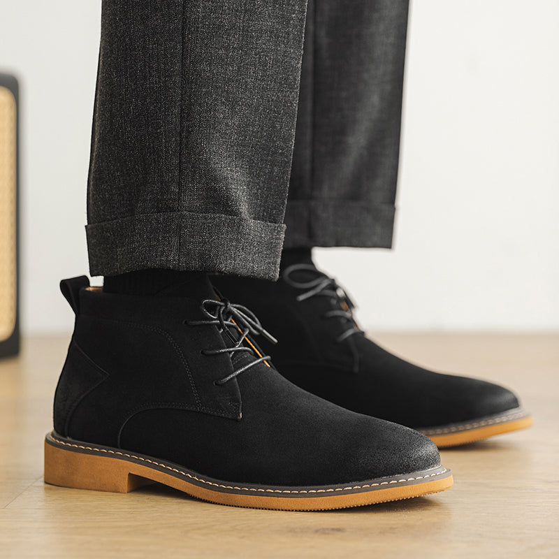 Grantley Suede Boots - Men's Lace Up Chelsea Boots