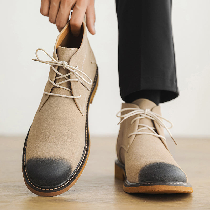 Grantley Suede Boots - Men's Lace Up Chelsea Boots