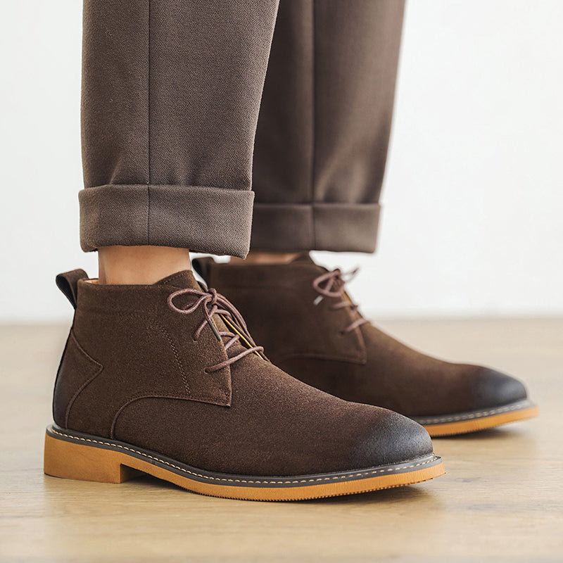 Grantley Suede Boots - Men's Lace Up Chelsea Boots
