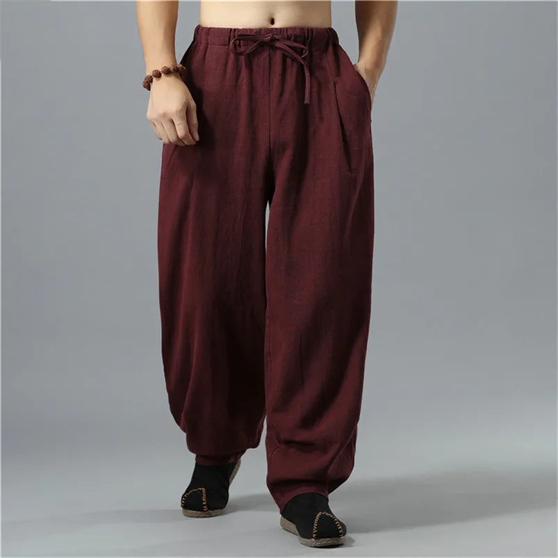 Kodama Linen Pants - Men's Baggy Linen Trousers