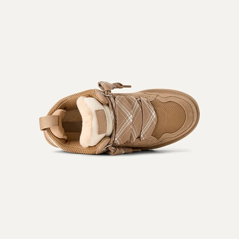 Fleece Lined Platform Trainers - Women's Winter Trainers