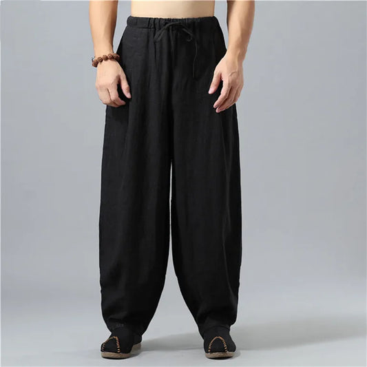Kodama Linen Pants - Men's Baggy Linen Trousers