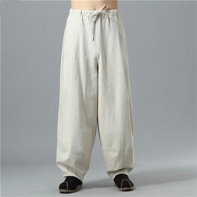 Kodama Linen Pants - Men's Baggy Linen Trousers