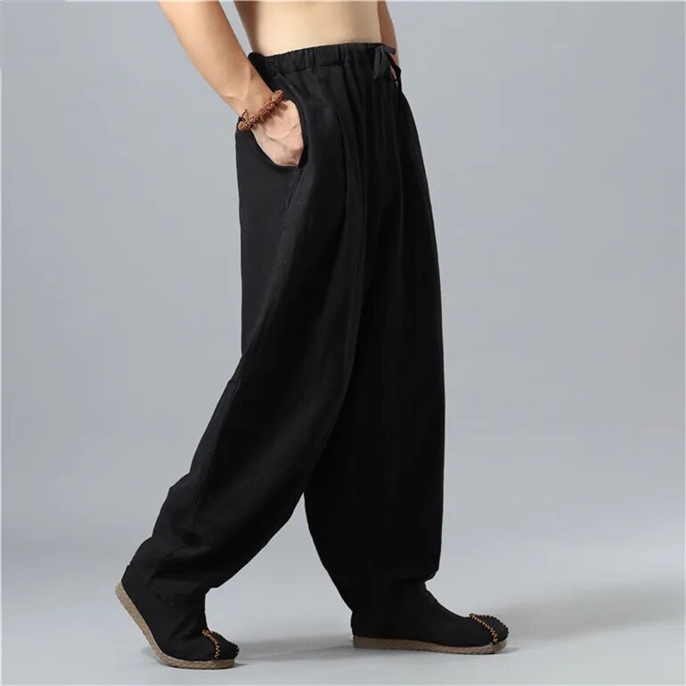 Kodama Linen Pants - Men's Baggy Linen Trousers