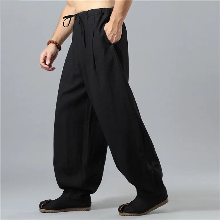 Kodama Linen Pants - Men's Baggy Linen Trousers