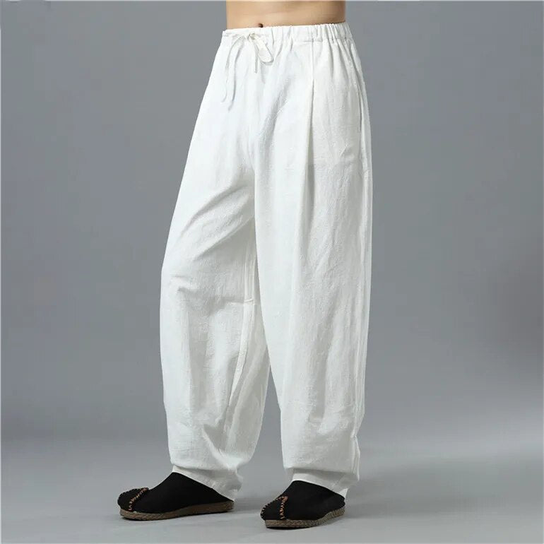 Kodama Linen Pants - Men's Baggy Linen Trousers