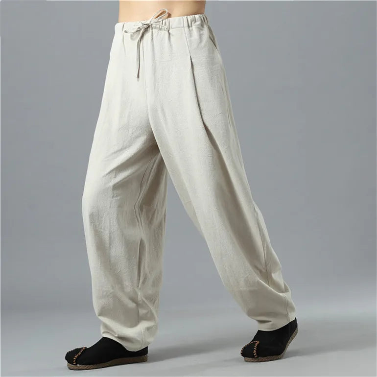 Kodama Linen Pants - Men's Baggy Linen Trousers