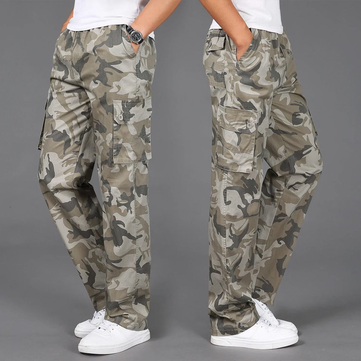 Ranger Camo Cargo Pants - Men's Straight Fit Cargos