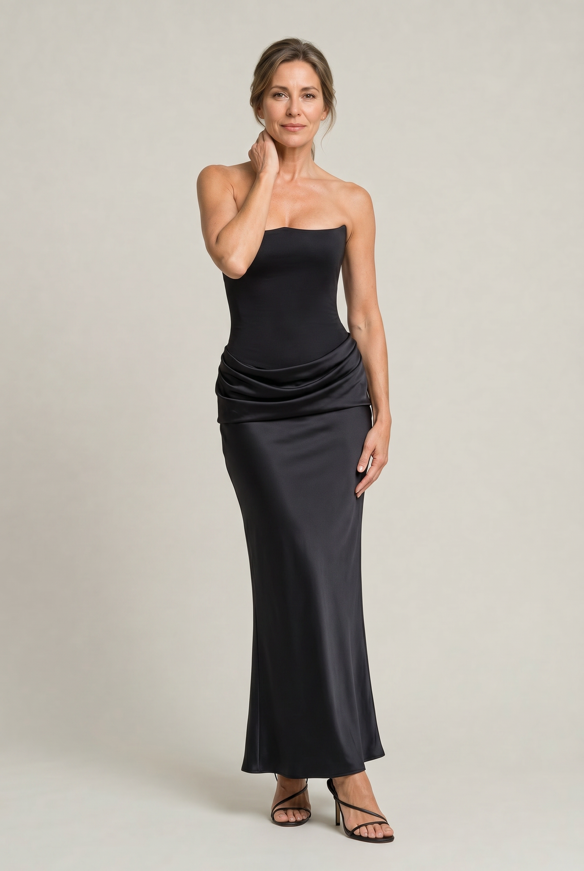 Corset Strapless Maxi Dress - Women's Occasion Dress
