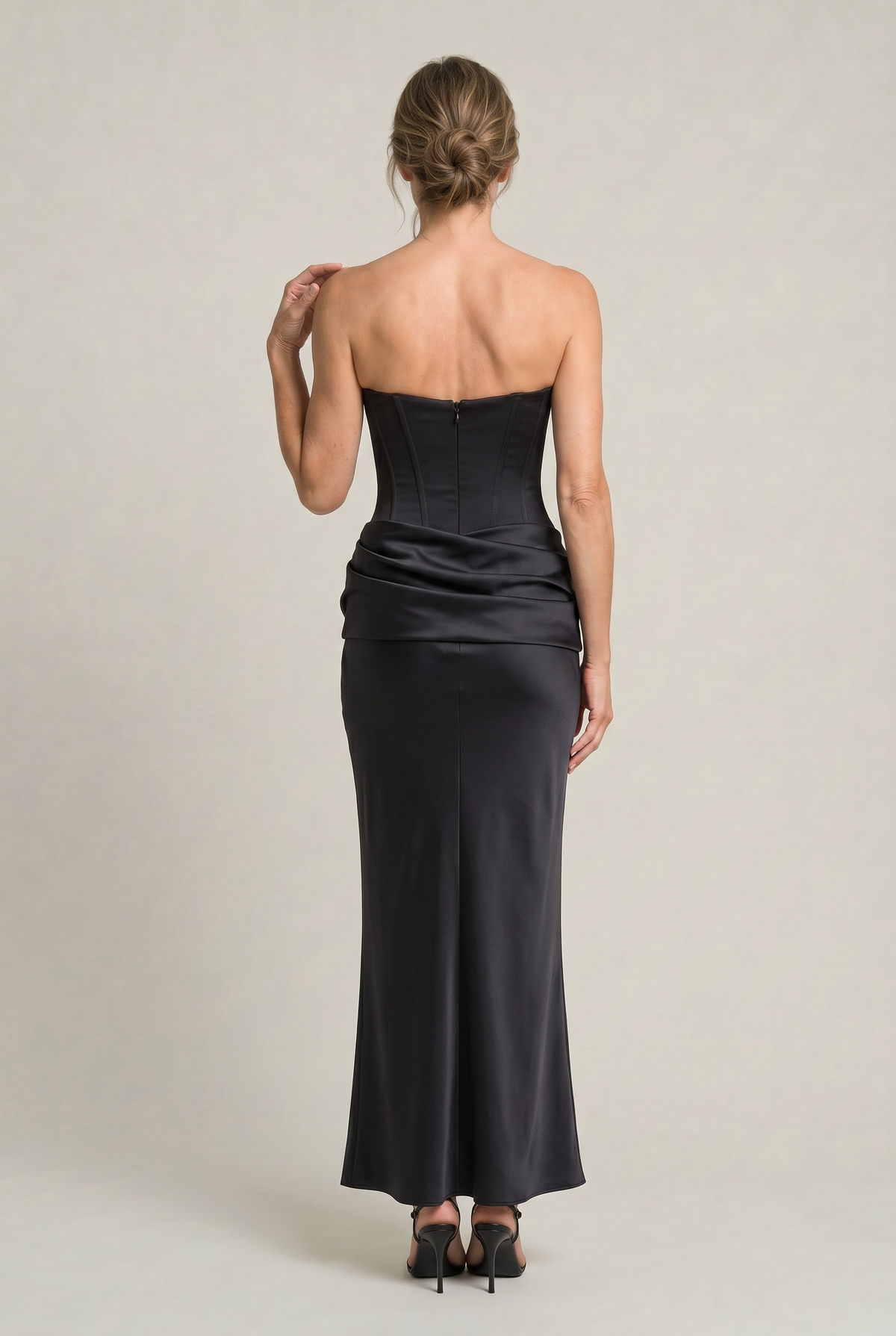 Corset Strapless Maxi Dress - Women's Occasion Dress
