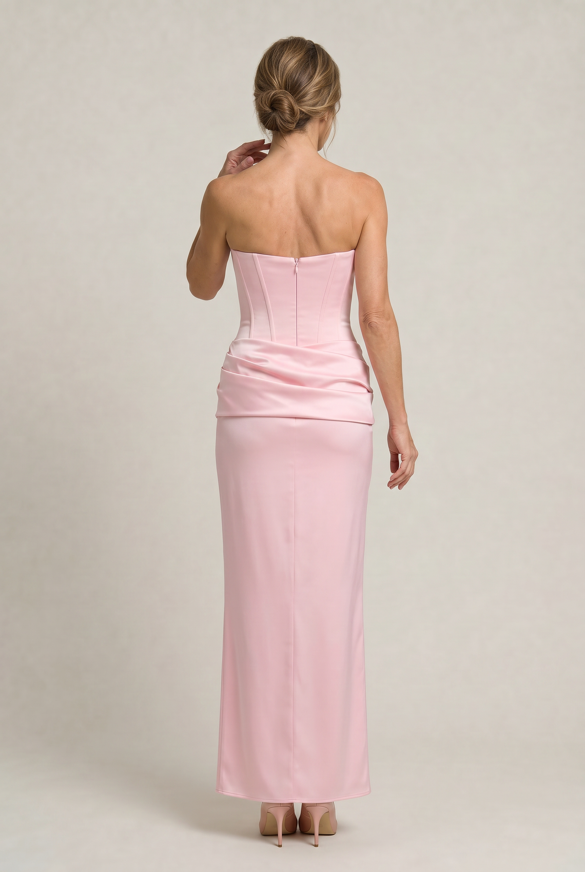 Corset Strapless Maxi Dress - Women's Occasion Dress