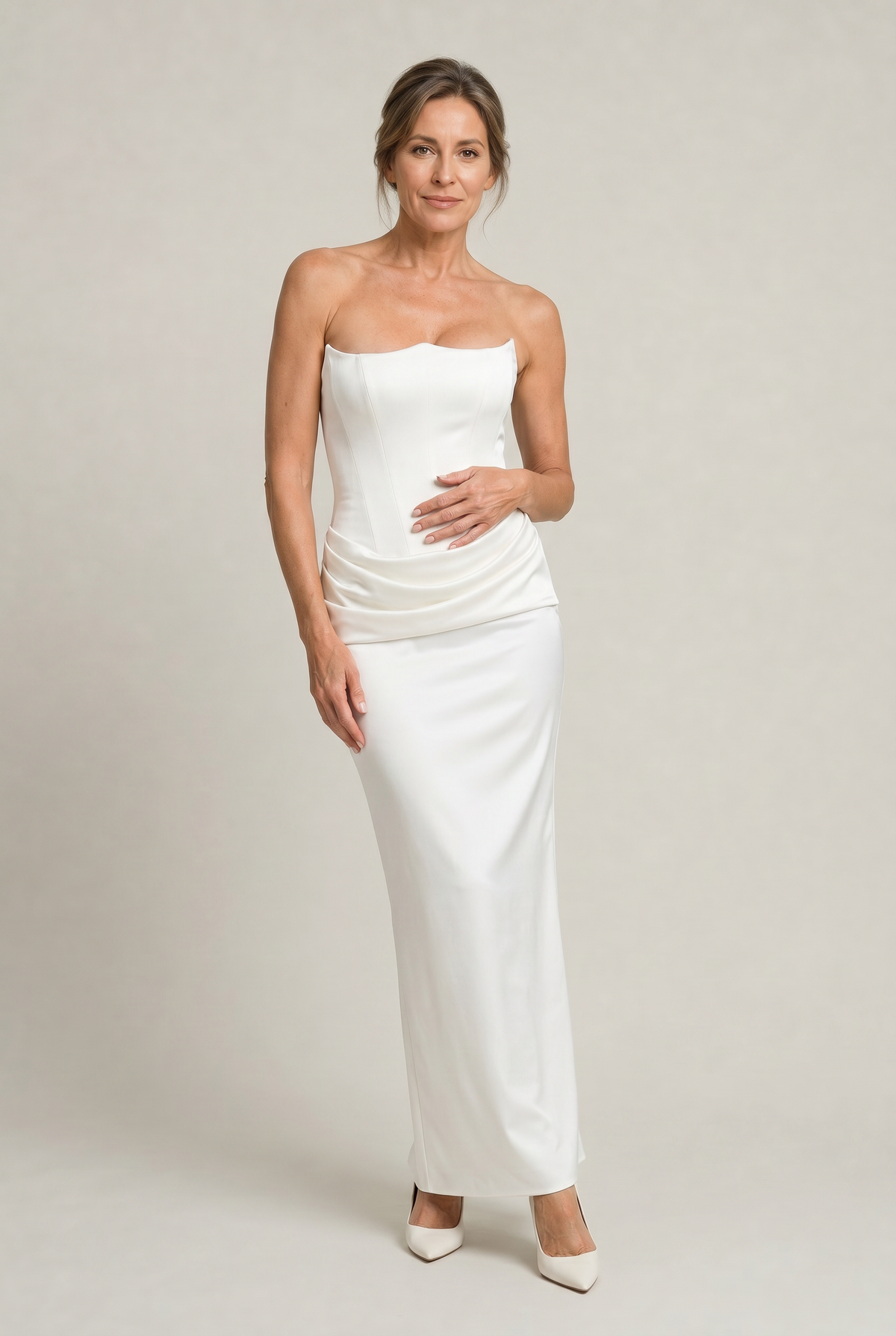 Corset Strapless Maxi Dress - Women's Occasion Dress