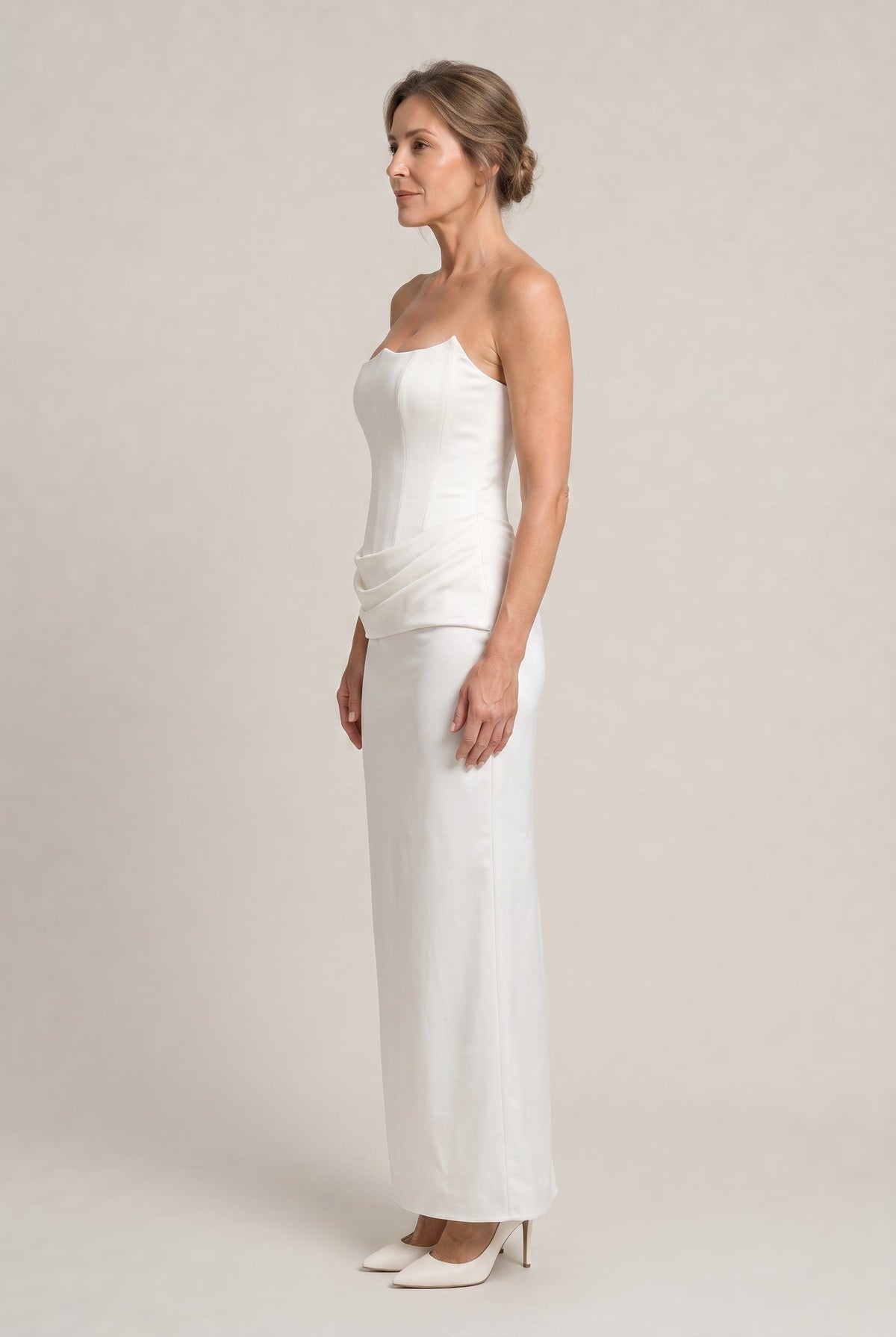 Corset Strapless Maxi Dress - Women's Occasion Dress