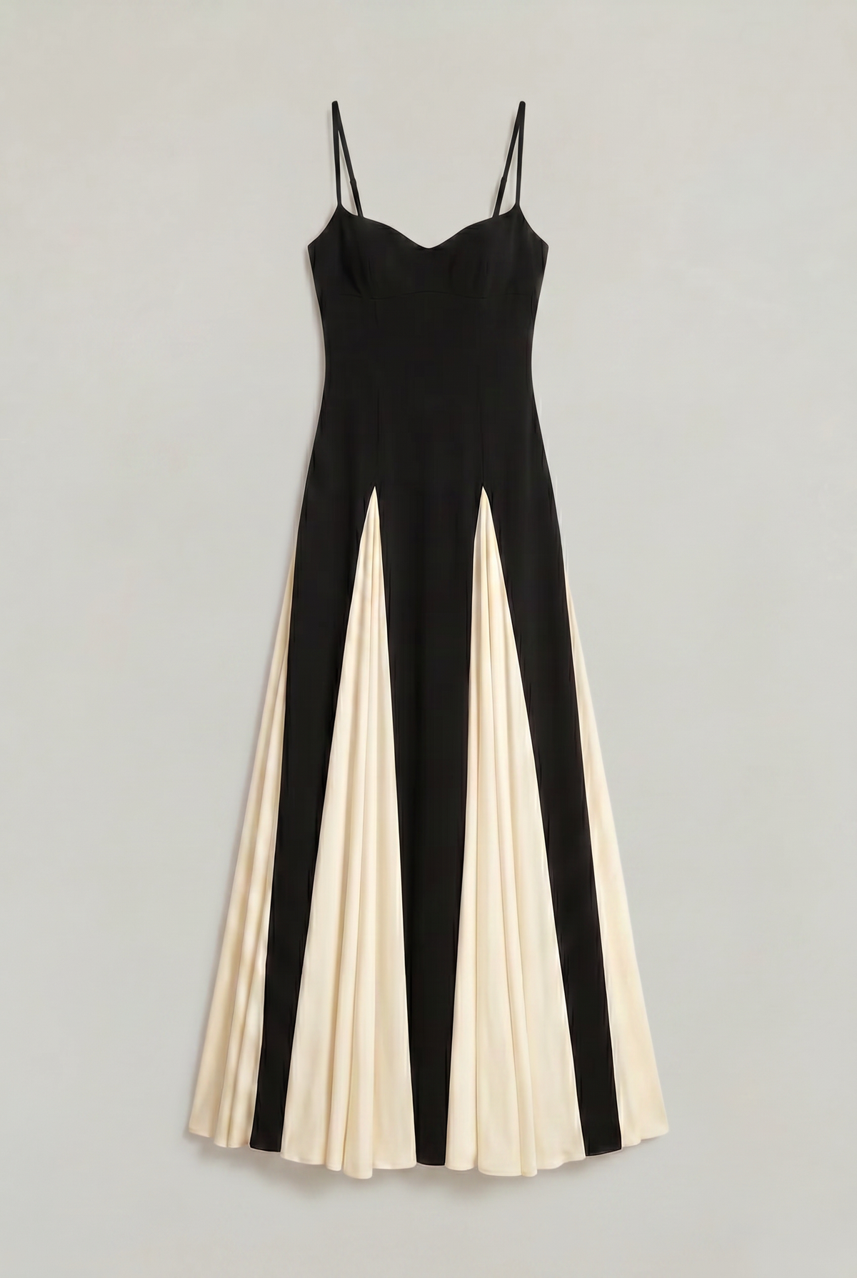 Women's Spaghetti Strap Maxi Dress - Contrast Colour Dress
