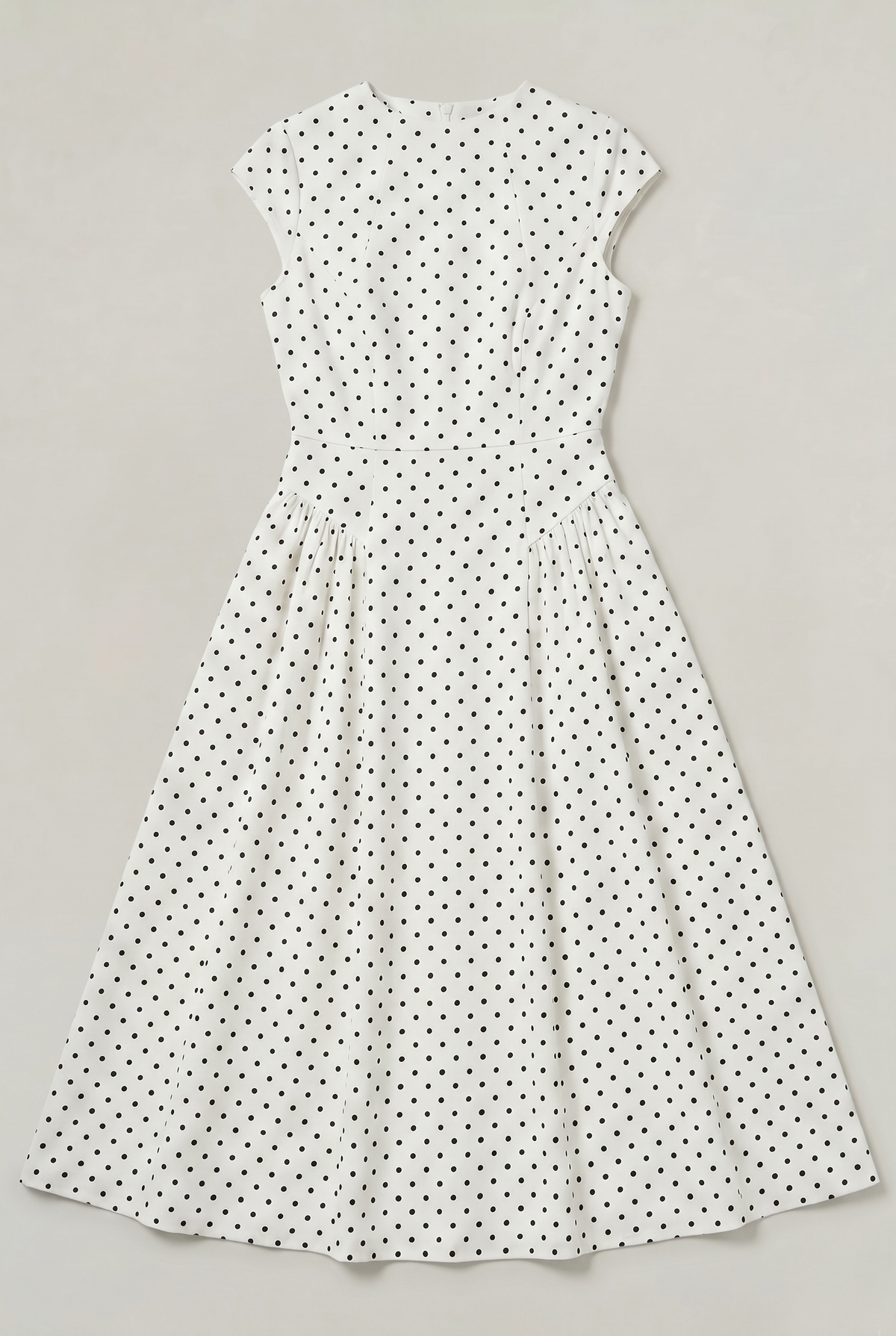 Polka Dot Maxi Dress - Sleeveless A-Line Women's Dress