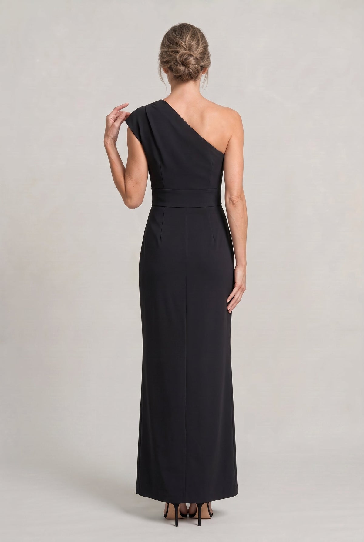 One-Shoulder Maxi Evening Dress - Women's Formal Dress