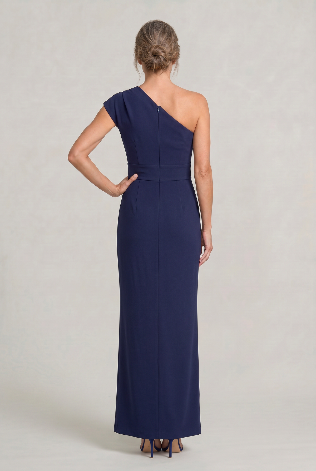 One-Shoulder Maxi Evening Dress - Women's Formal Dress
