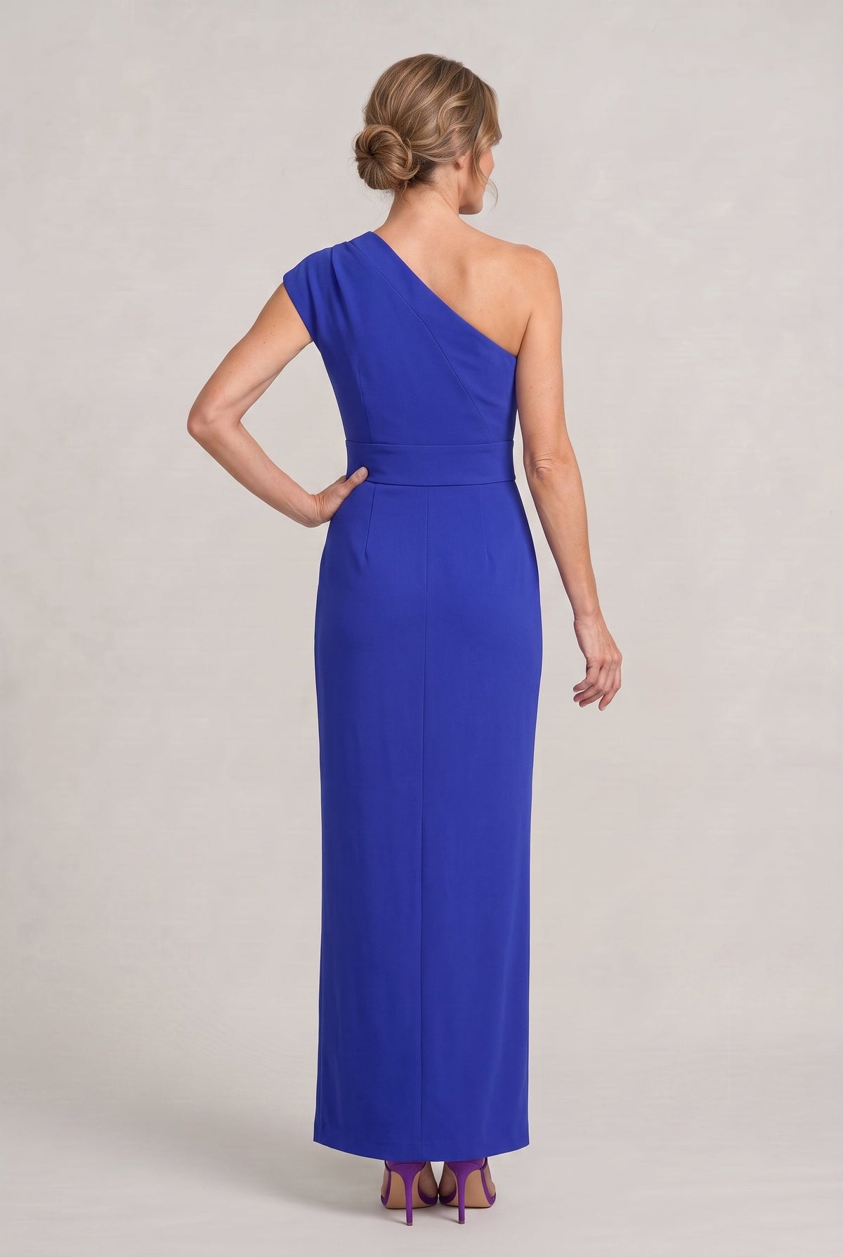 One-Shoulder Maxi Evening Dress - Women's Formal Dress