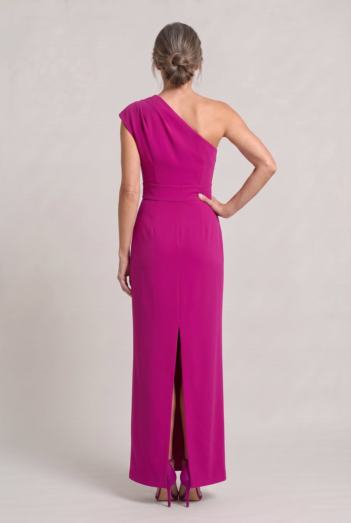One-Shoulder Maxi Evening Dress - Women's Formal Dress
