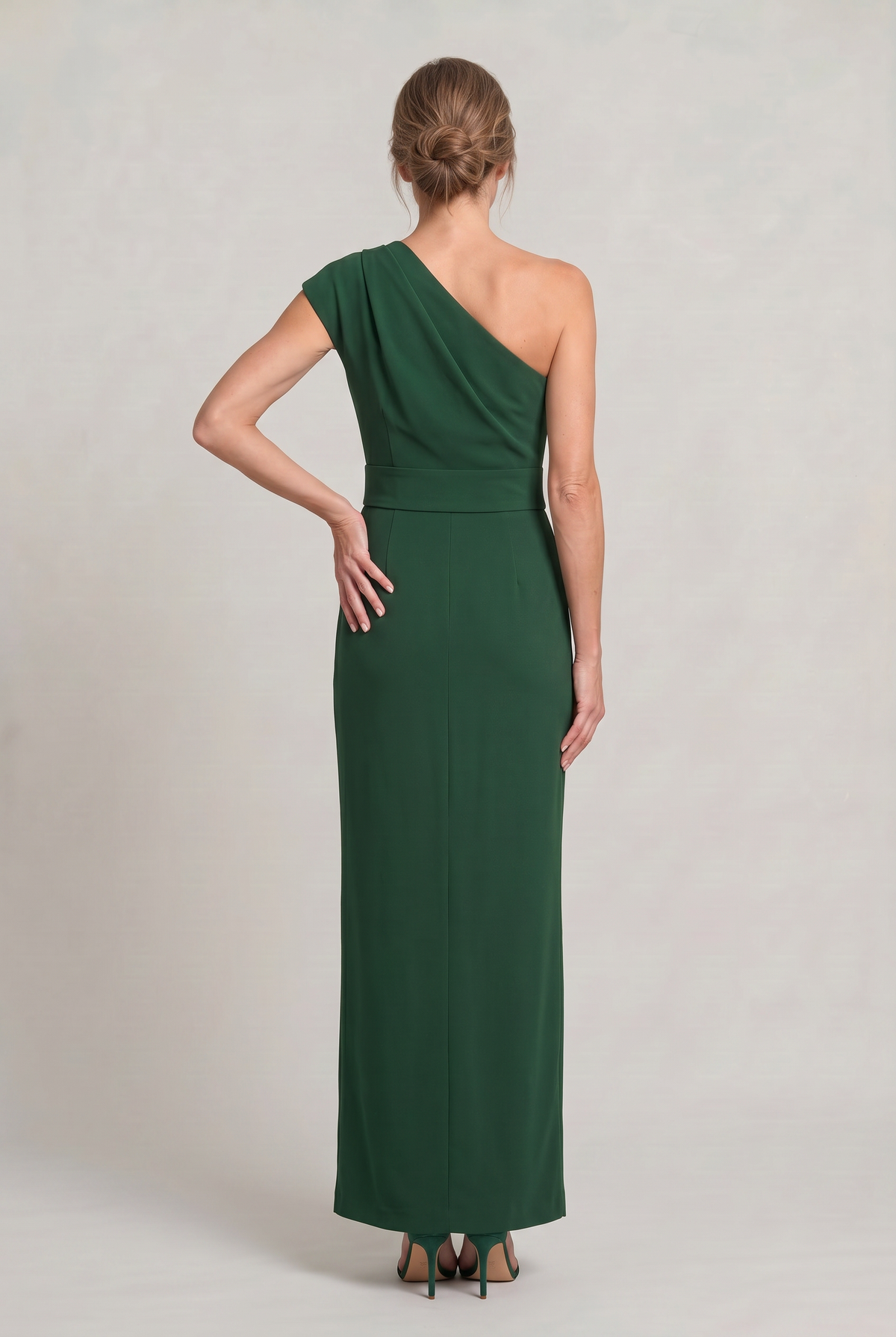 One-Shoulder Maxi Evening Dress - Women's Formal Dress
