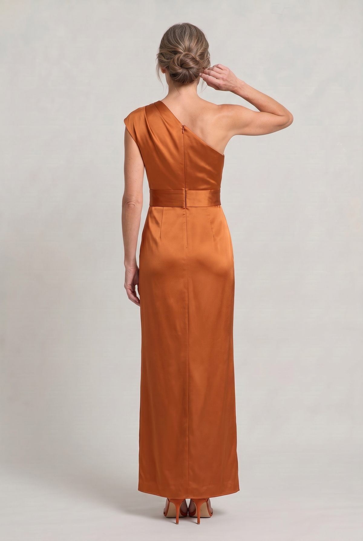 One-Shoulder Maxi Evening Dress - Women's Formal Dress