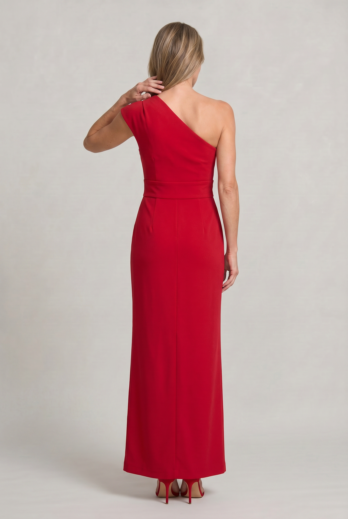 One-Shoulder Maxi Evening Dress - Women's Formal Dress