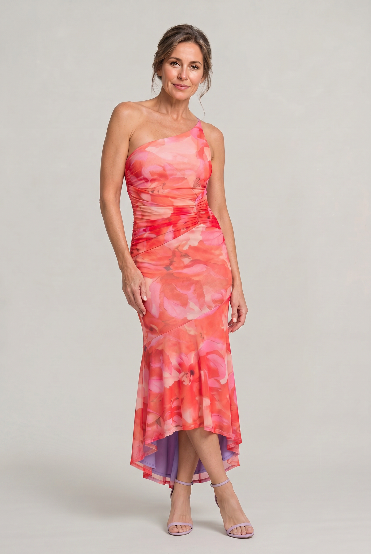Women's A-Line Floral Maxi Dress - Strapless Dress