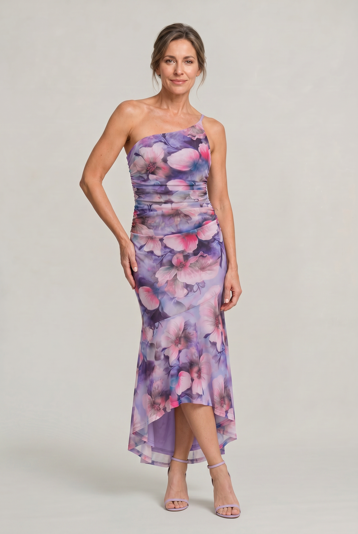 Women's A-Line Floral Maxi Dress - Strapless Dress