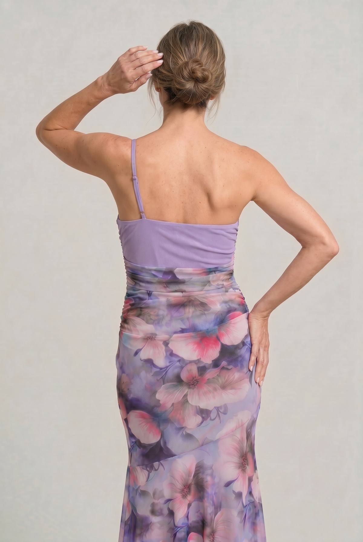 Women's A-Line Floral Maxi Dress - Strapless Dress