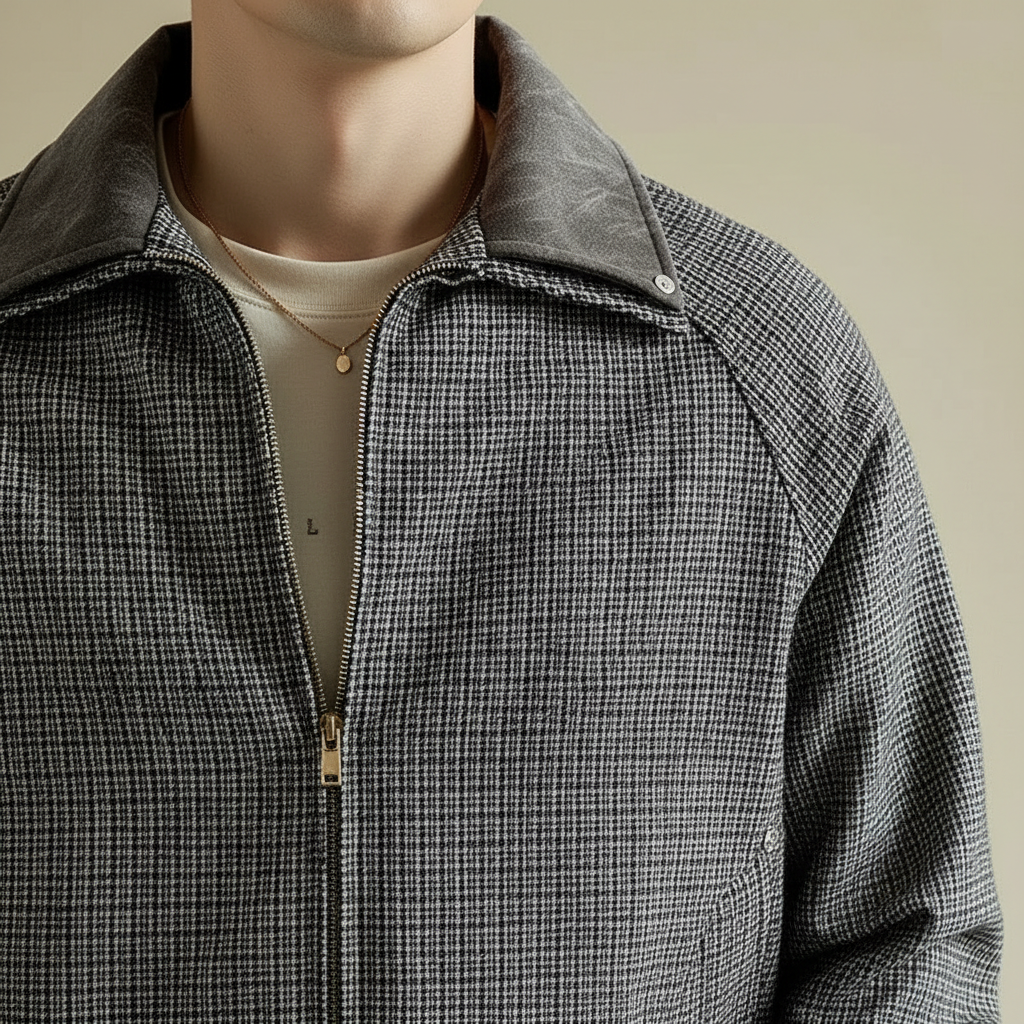 Callahan Sport Jacket - Men's Micro Check Zip Jacket