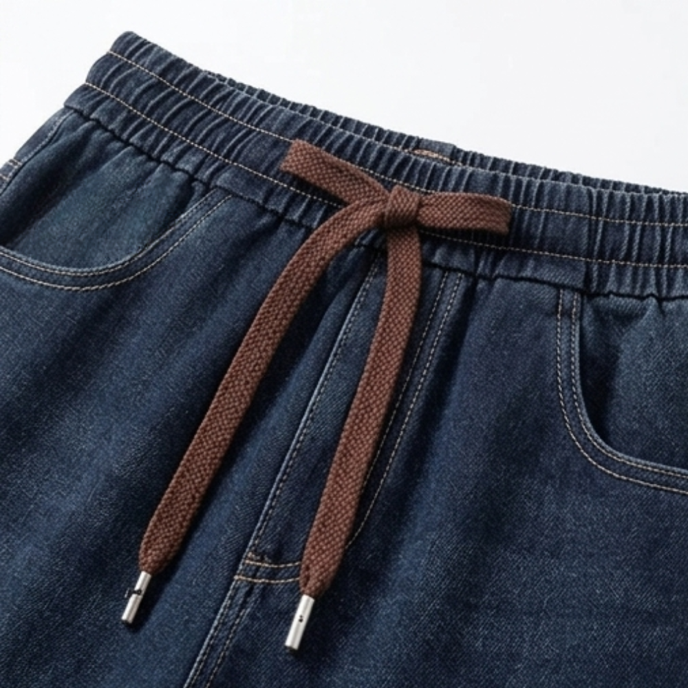 Velora Drawstring Jeans - Pull-On Wide Leg Women's Jeans