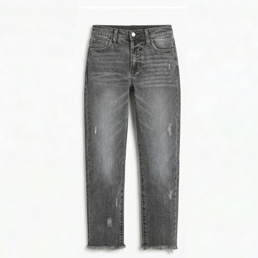 Vivara Fringed Cropped Jeans - Women's Straight Leg Jeans