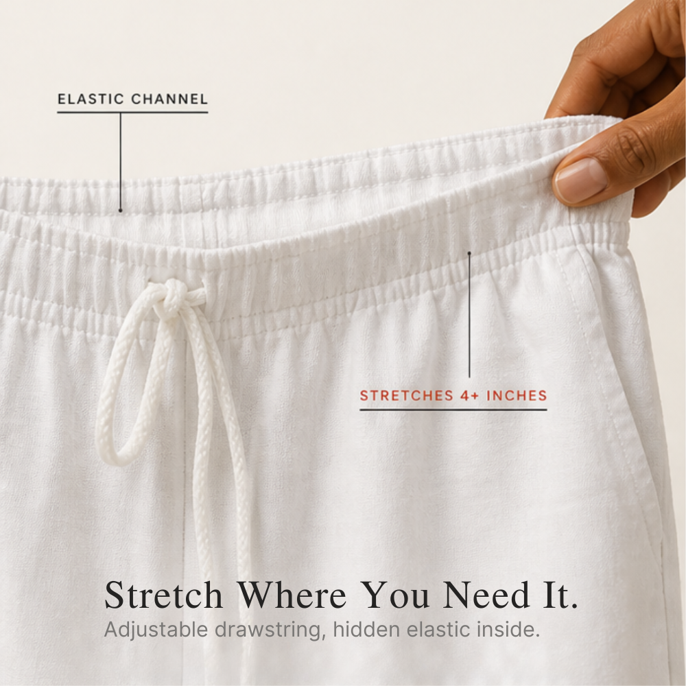 Liora Lace Trim Pants - Women's Drawstring Cropped Pants